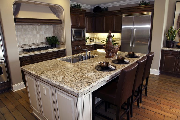 Design inspiration: white granite kitchen island