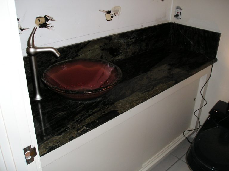 Granite bathroom vanity top from our countertop gallery