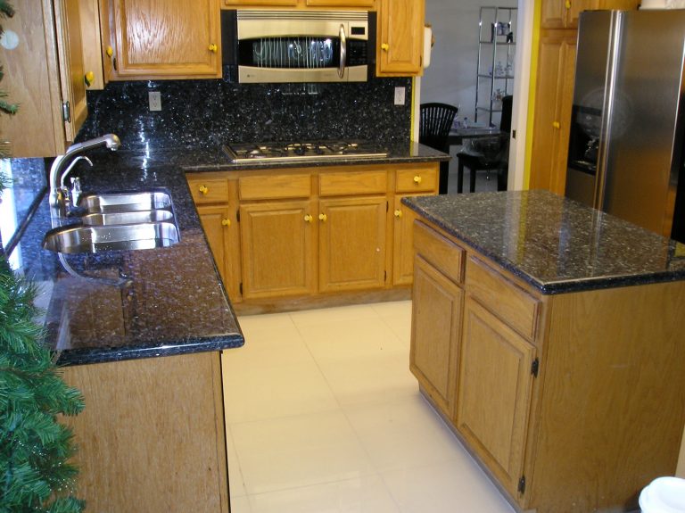 Granite kitchen countertop installation