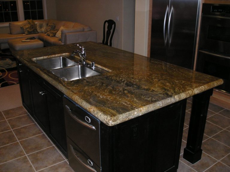 Granite countertops with a full backsplash