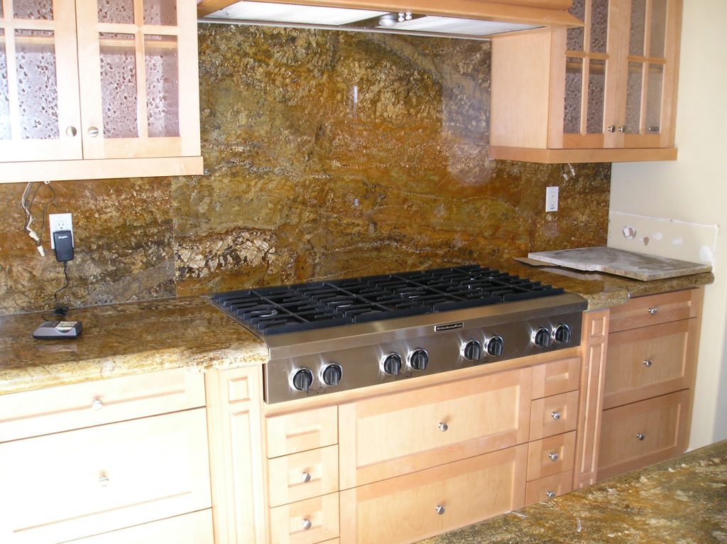 Granite kitchen island featured in our countertop gallery