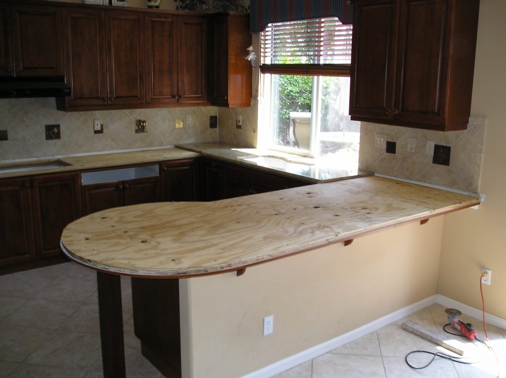 Granite countertops Pasadena on a kitchen island