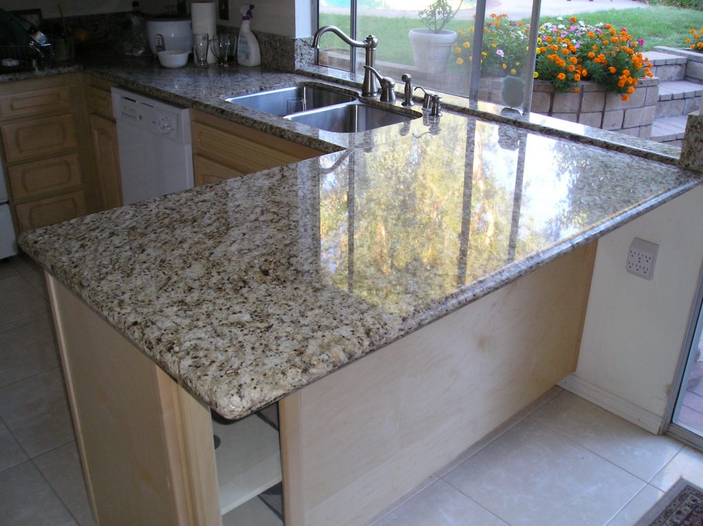 Granite countertops Boyle Heights on a kitchen island