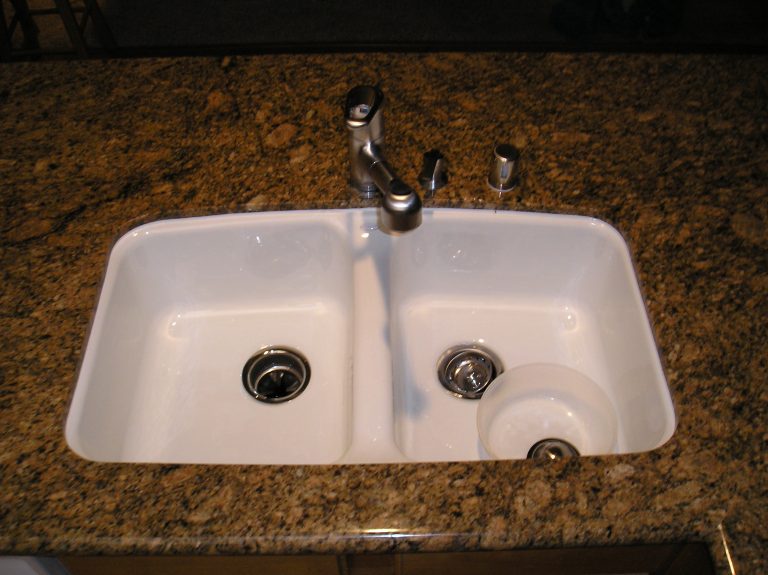 Undermount sink in granite from our countertop gallery
